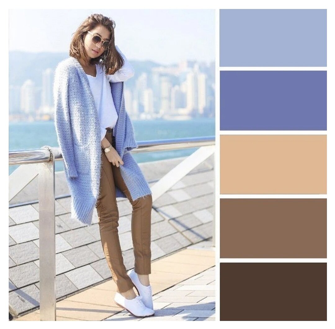 Образ с кардиганом