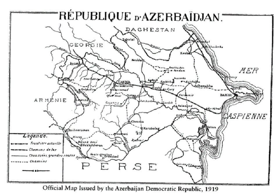 Карта азербайджана 1920