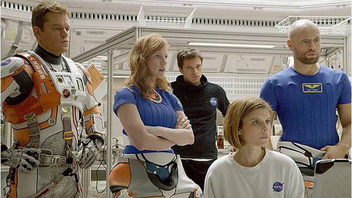 Кадр со съемок фильма "Марсианин"