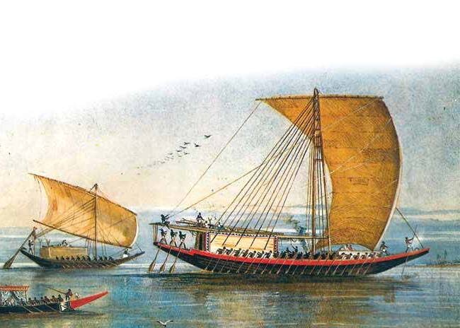 Египетский парусный корабль. 