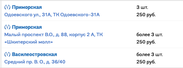 Цены и наличие в магазинах