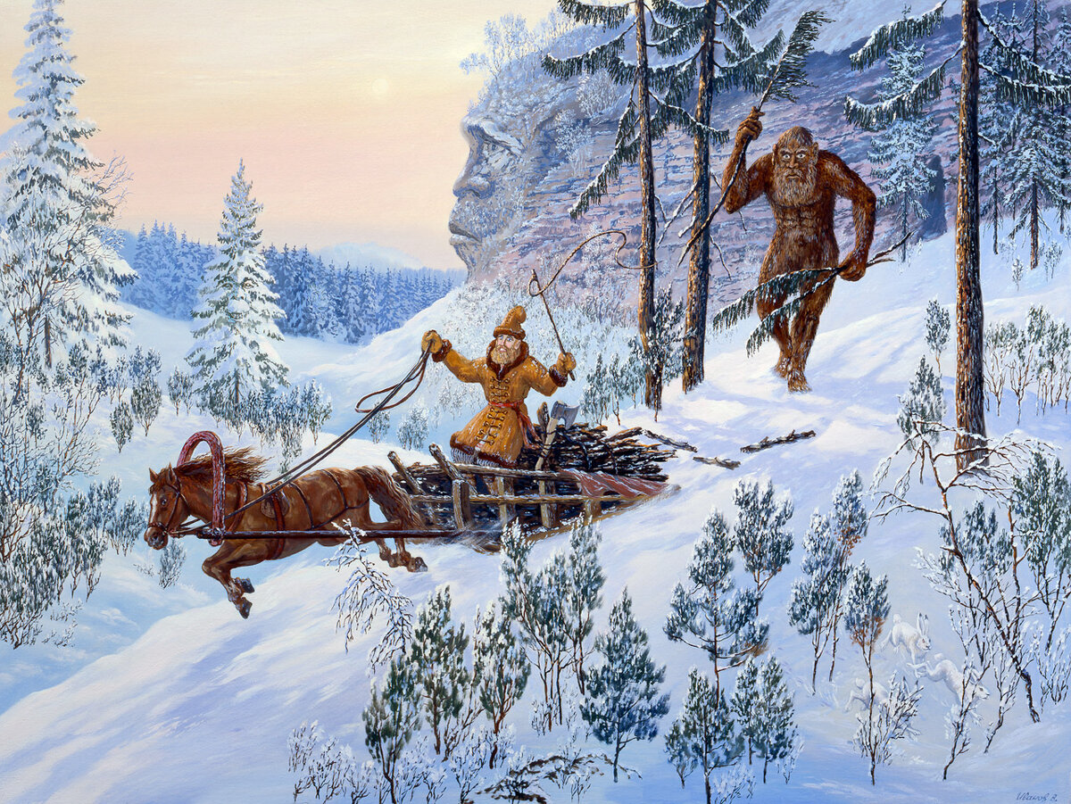 Встреча в лесу. Картинка из открытого источника.