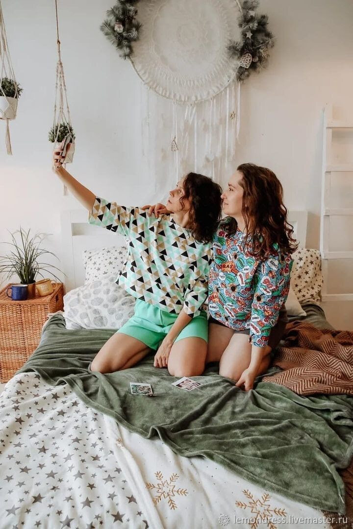 На фото: домашний костюм, магазин Lemondress https://www.livemaster.ru/lemondress