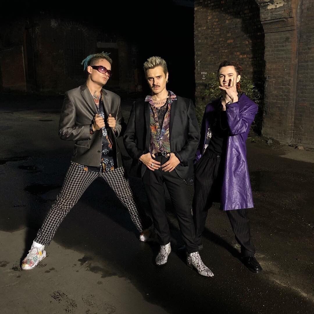 Morgenshtern, Илья Прусикин и GONE.Fludd на съёмках клипа LITTLE BIG — "SKIBIDI"