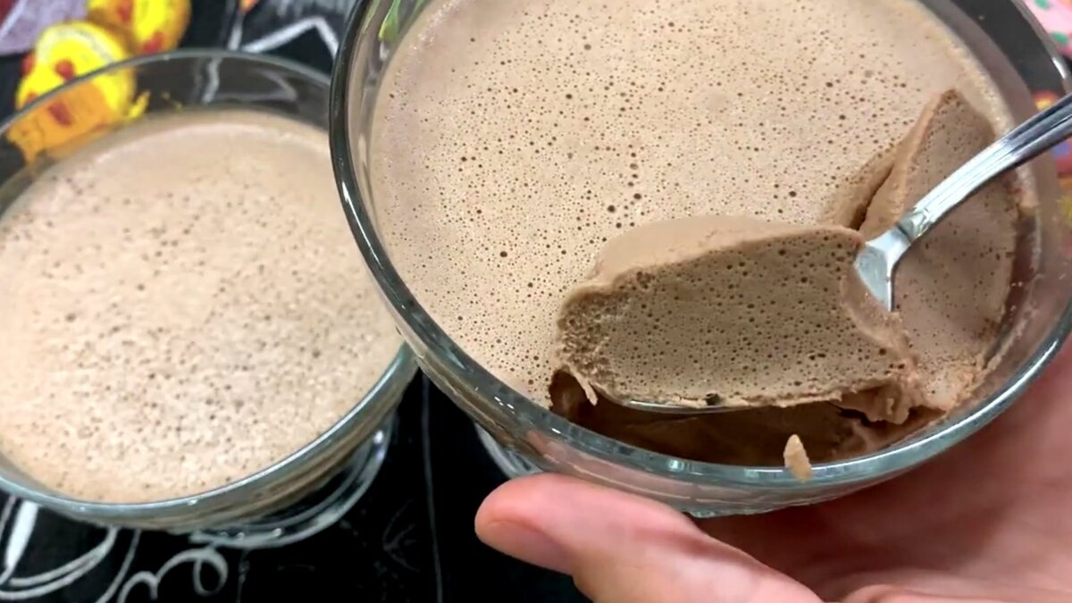 Десерт со сгущенкой и какао