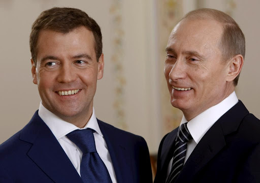 Владимир Путин и Дмитрий Медведев 