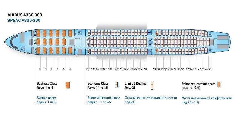 Самолет Airbus A330-300 И Схема Салона, Фото: Как Выглядит.