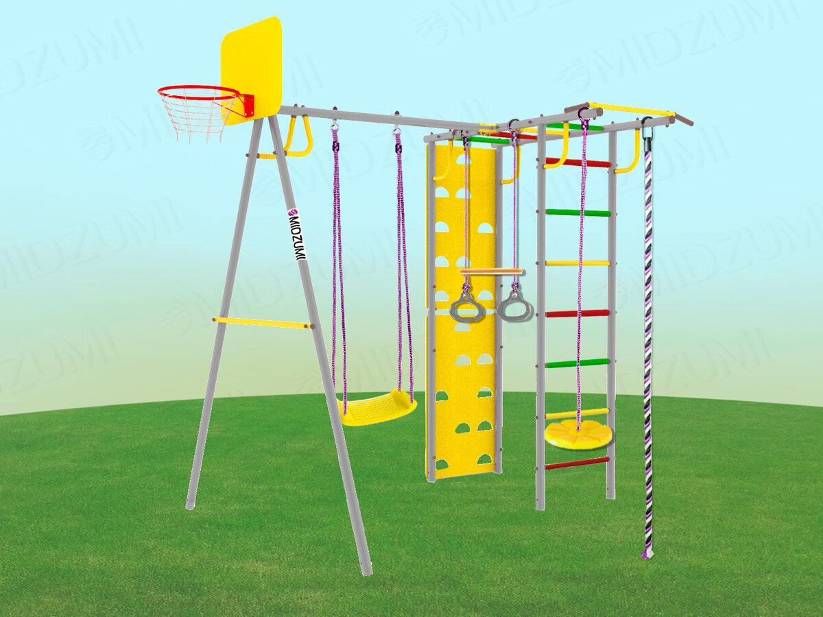 Уличный детский спорткомплекс из металла Midzumi Rainbow Medium