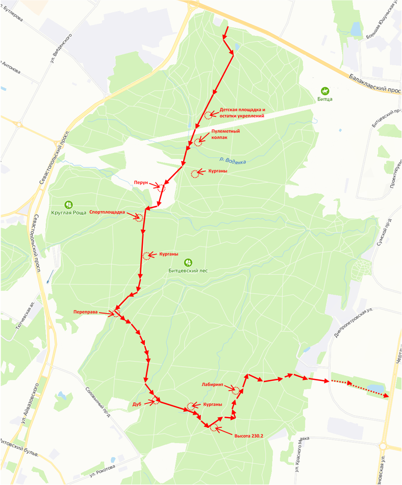 Схема маршрута