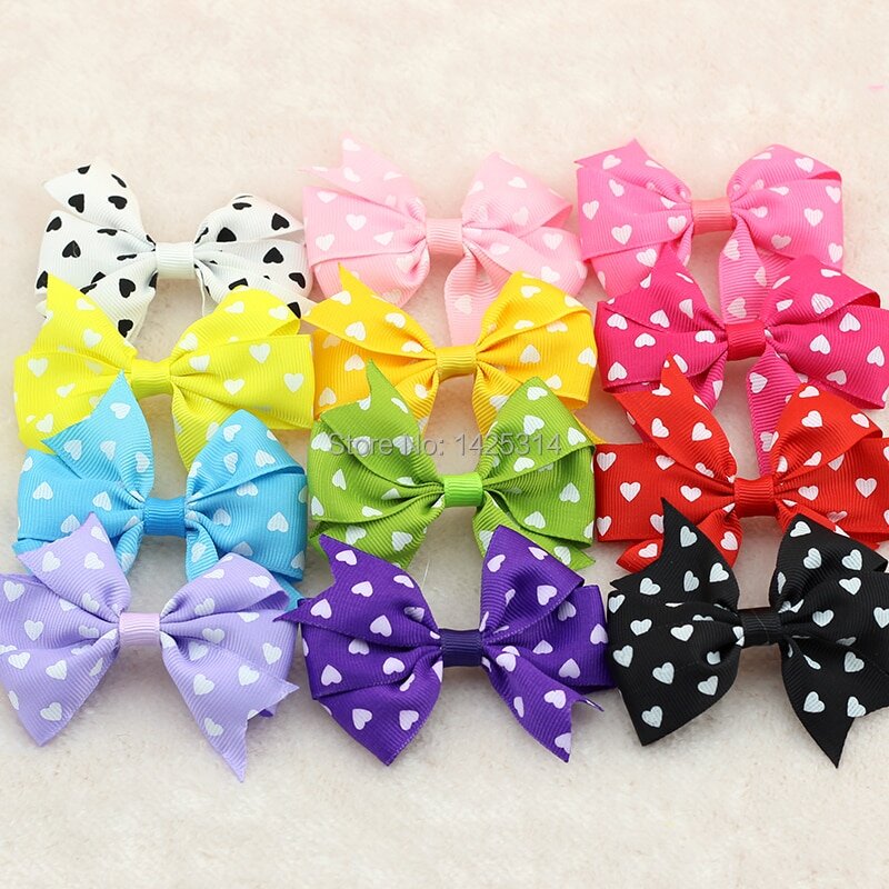 Бантики в горошек заколки для волос