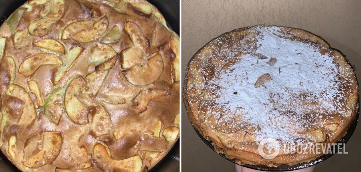 Шарлотка Королевская с яблоками в духовке пышная