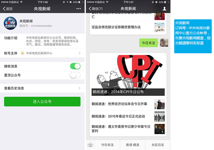 аккаунт  подписки CCTV NEWs 