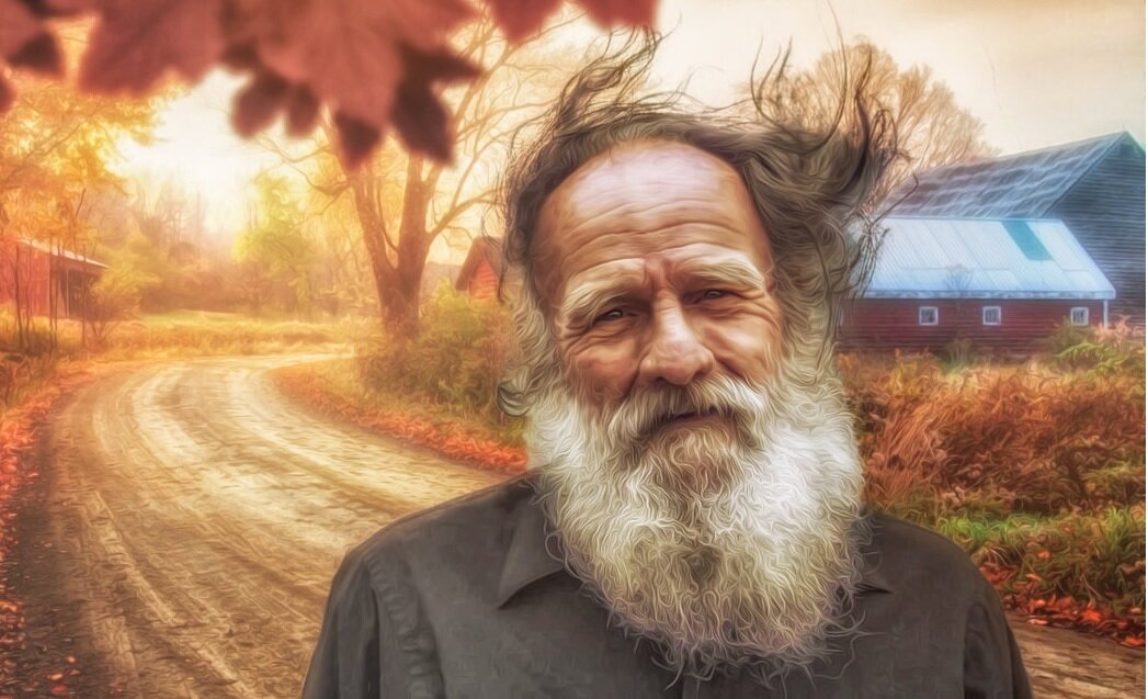 Я пойду и дойду. Старики в деревне. Деревенский дедушка. На деревню к дедушке. Добрый старец