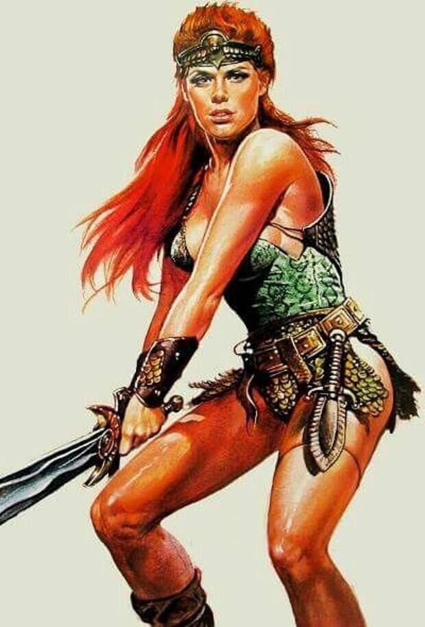 Фрагмент постера к фильму " Рыжая Соня " ( 1985 ) Red Sonja