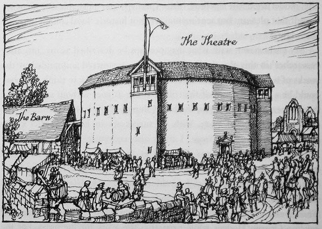 Театр «Театр» в Шордиче. 1576 год. 
© Cambridge University Press