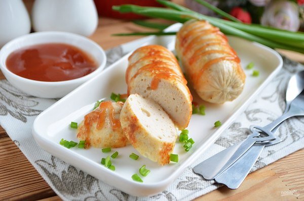 Куриные сосиски