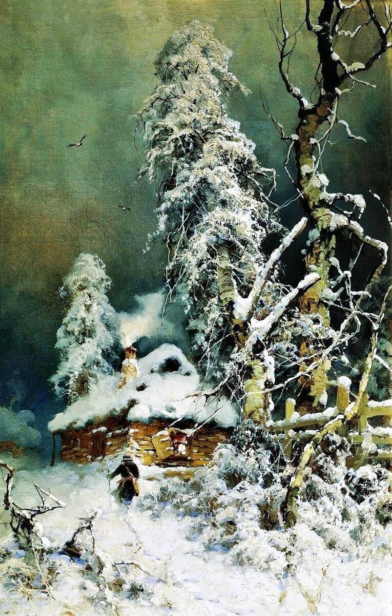 "Зимний пейзаж", 1886, холст, масло