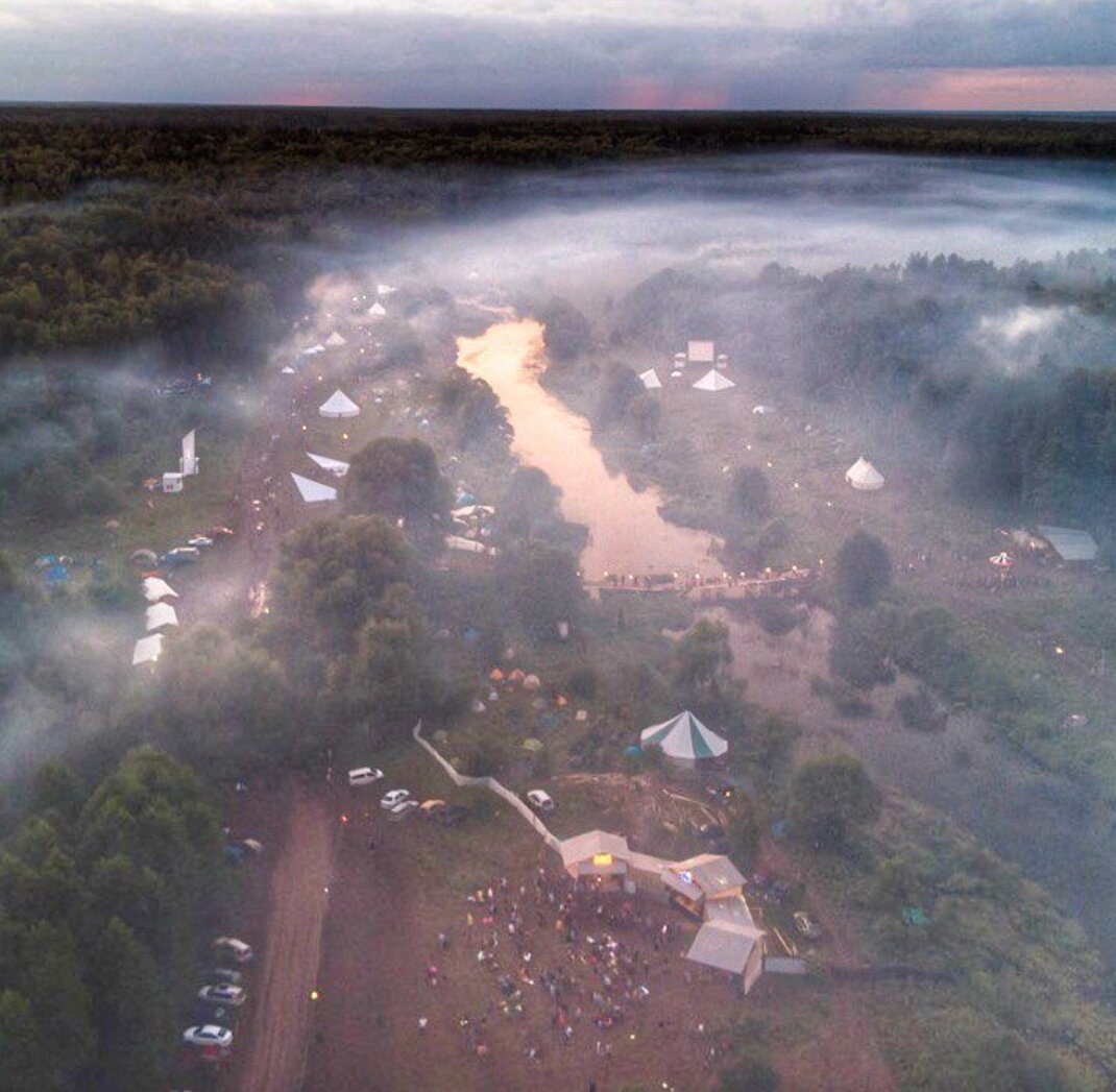 Вид лагеря с высоты птичьего полета