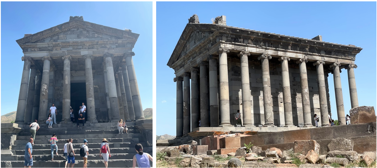 Храм Гарни считается одной из самых посещаемых достопримечательностей в Армении. Фото автора.