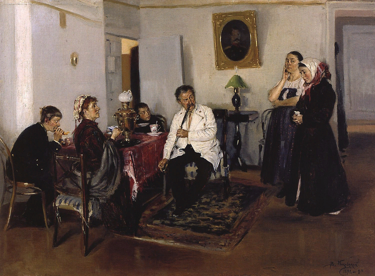 Владимир Маковский «Наём прислуги», 1891 год 