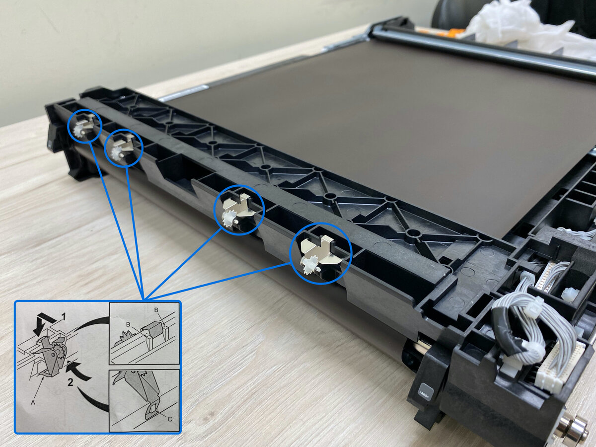 Процедура замены блока переноса на аппарате Kyocera TASKalfa 7551ci ...