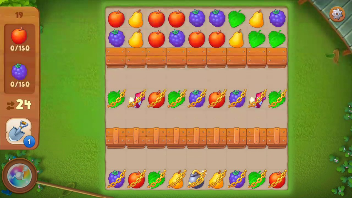 Реальный геймплей Gardenscapes