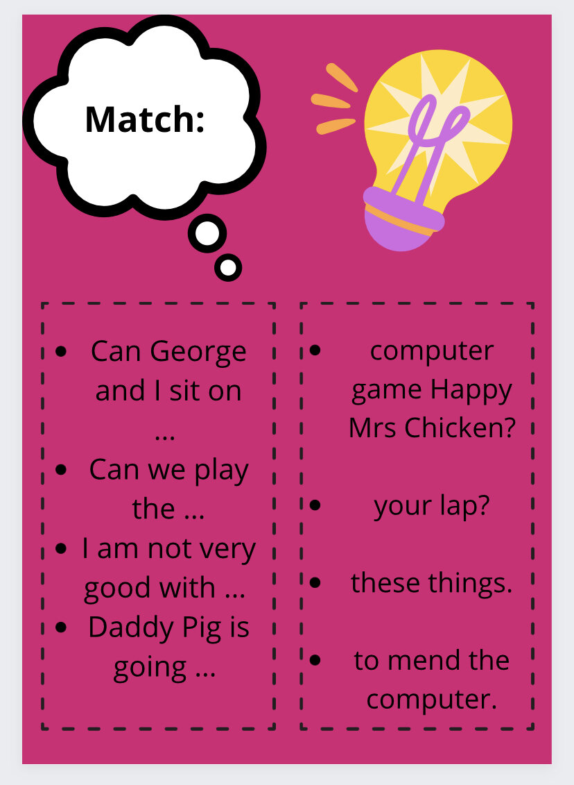 Одно из заданий из “Peppa Pig”