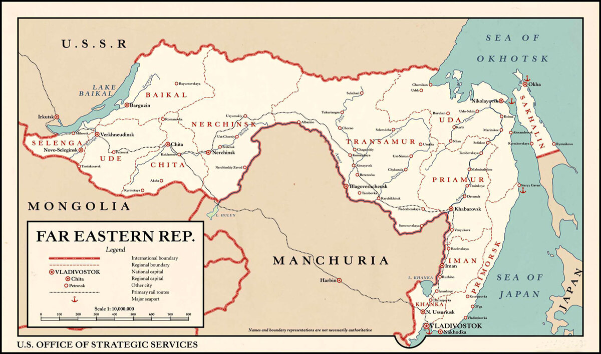 Дальневосточная республика 1920 1922 карта