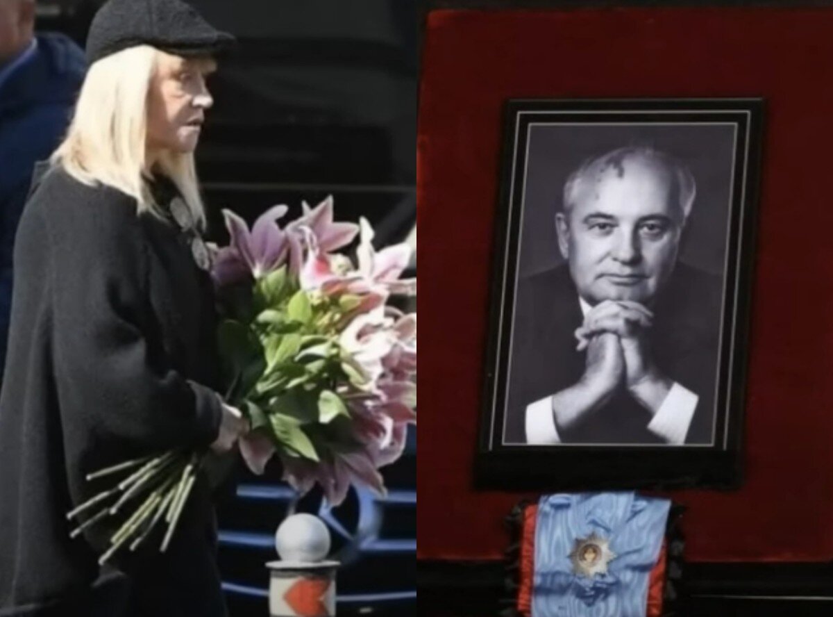 Пугачёва на похоронах горбачёва