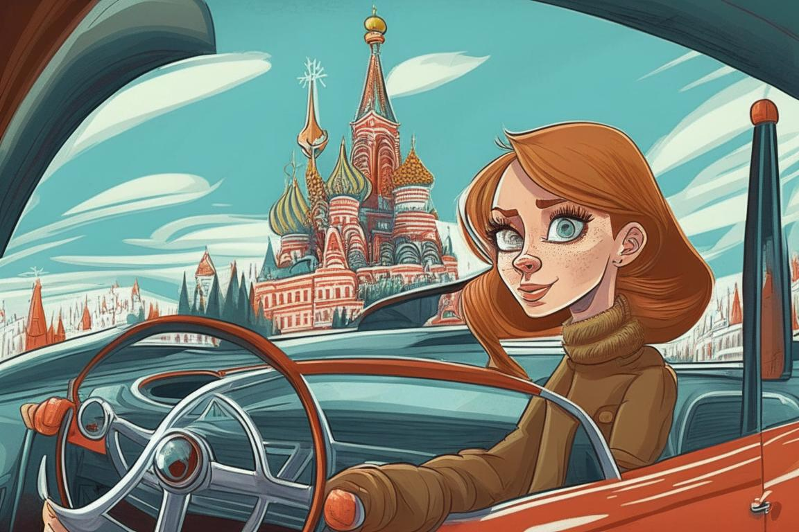 Нейросеть угадала: и девица слегка на меня похожа, и свитер почти такой у меня есть, и даже машину она нарисовала рыжую, как у меня.:) 