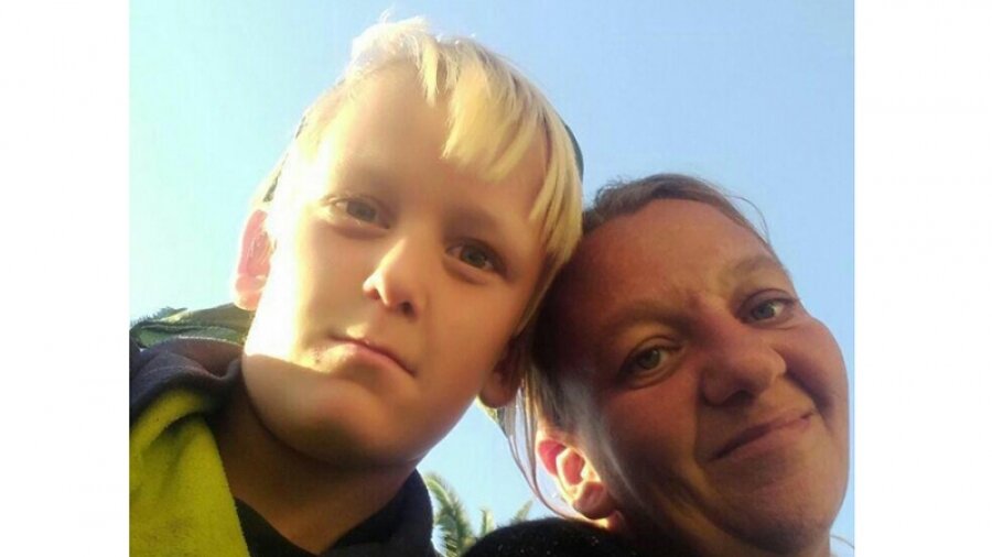 

Соня Бергфельд с сыном
