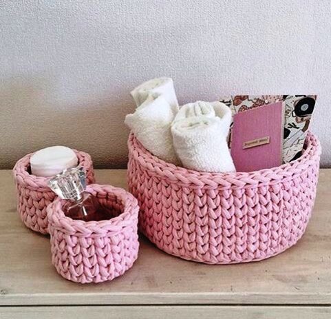 Необычная корзина крючком из трикотажной пряжи МК. Crochet. | Связано с Любовью | Дзен