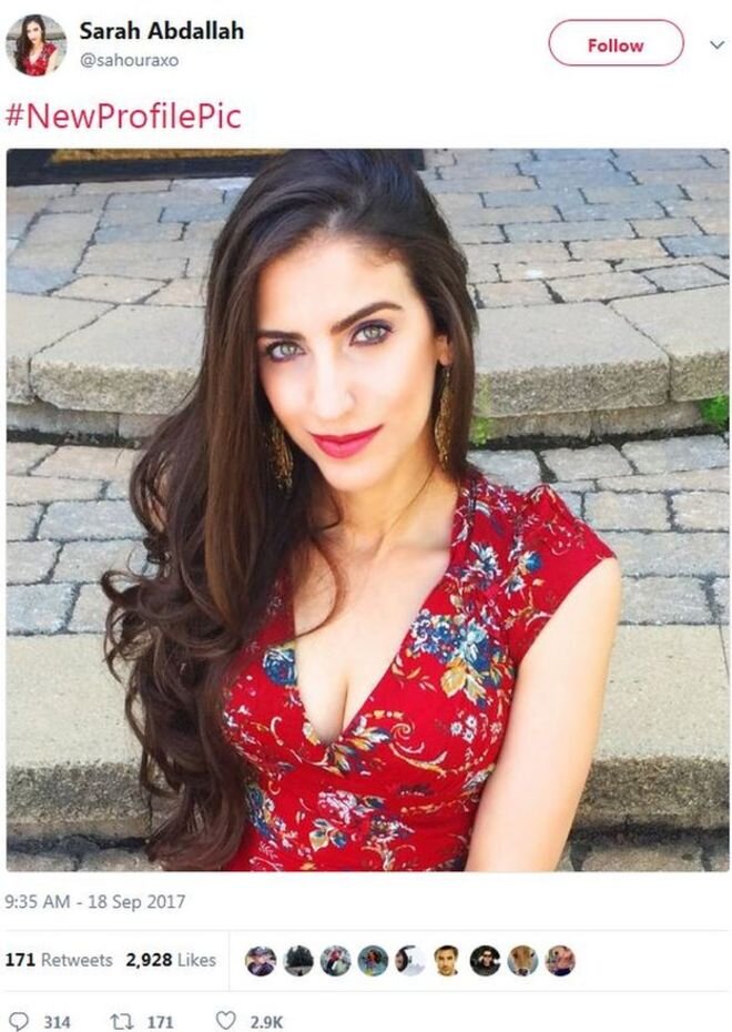 Сара Абдалла - один из самых влиятельных пользователей Twitter, который комментирует разговоры о конфликте в Сирии, хотя мало что известно о человеке, стоящем за аккаунтом.