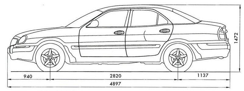 Волга сайбер размеры. ГАЗ 31105 чертеж кузова. Волга Сайбер чертеж. ГАЗ Волга Сайбер габариты. ГАЗ 3111 чертеж.