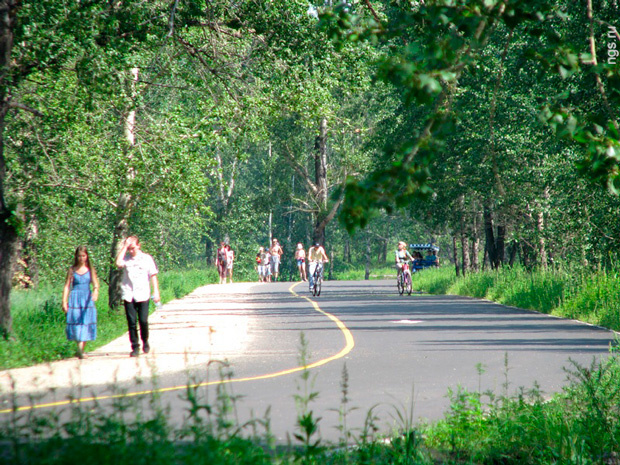 Вторичный щебень используется для создания велодорожек
