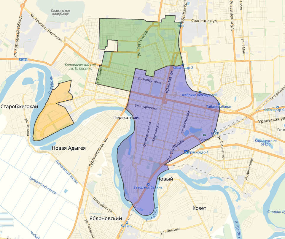 Краснодар прикубанский внутригородской округ микрорайон