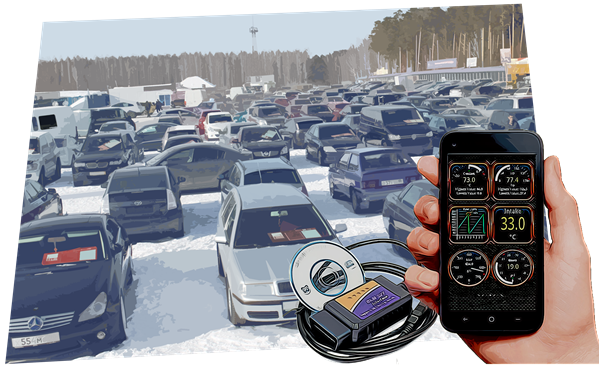 Просмотр настоящего пробега автомобиля