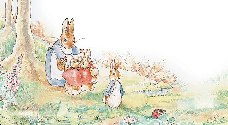 Рисунок из книги Беатрис Поттер про Кролика Питера. Книги Беатрис Поттер рекомендуются всеми приверженцами системы Мейсон в качестве "живых книг" для дошкольников 