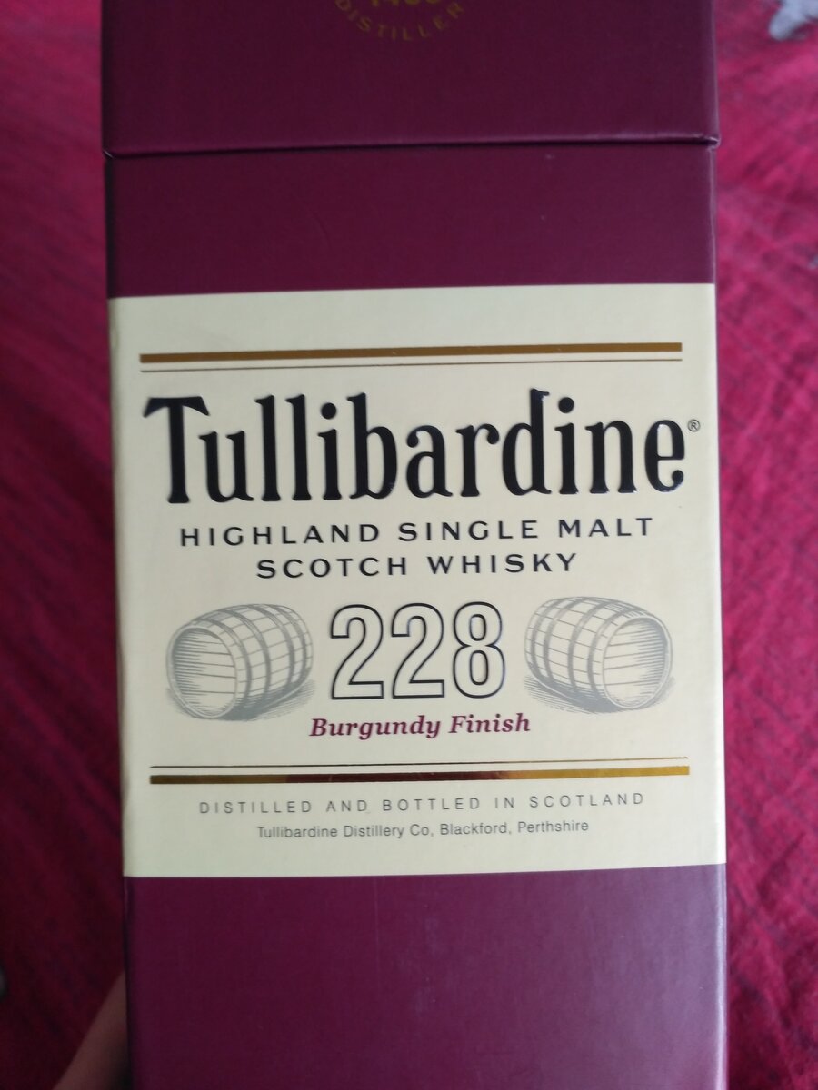 Подарочная упаковка Tullibardine 228 Burgundy finish