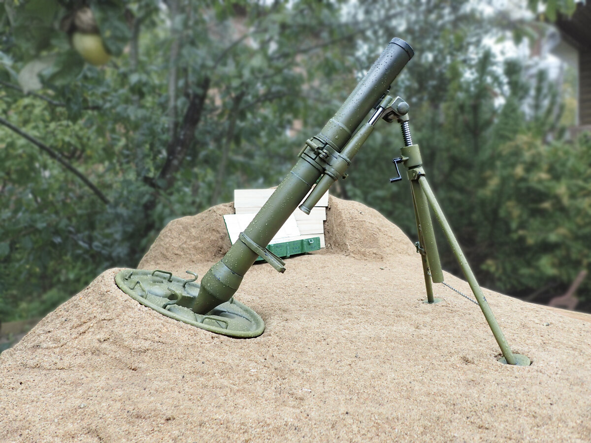 миномет 120 мм в масштабе 1/6