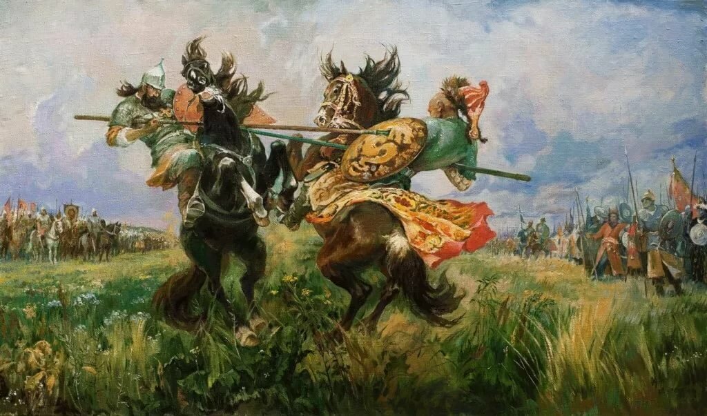 Поединок Пересвета с Челубеем на Куликовом поле (1943)