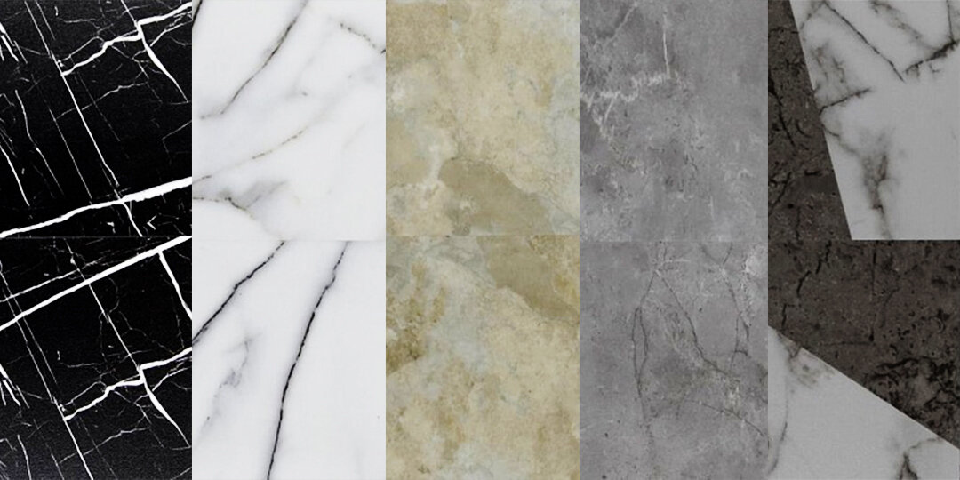 На фото MONTBLANC SPC Flooring. Декоры под камень: SPC "Лаварден", SPC "Миглос", SPC "Шинон", SPC "Рокан", SPC "Турэн"