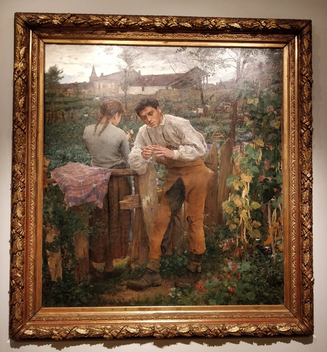 Jules Bastien-Lepage  "L'Amour au village". 1882. Государственный музей изобразительных искусств имени А.С. Пушкина.  Москва. 