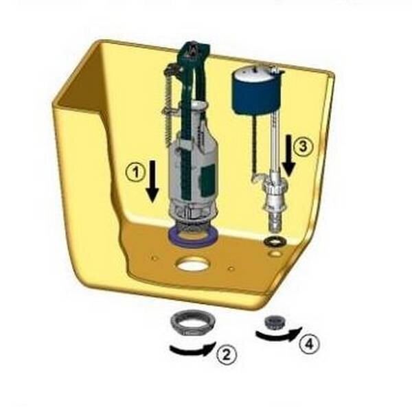 Замена сливного механизма унитаза своими руками