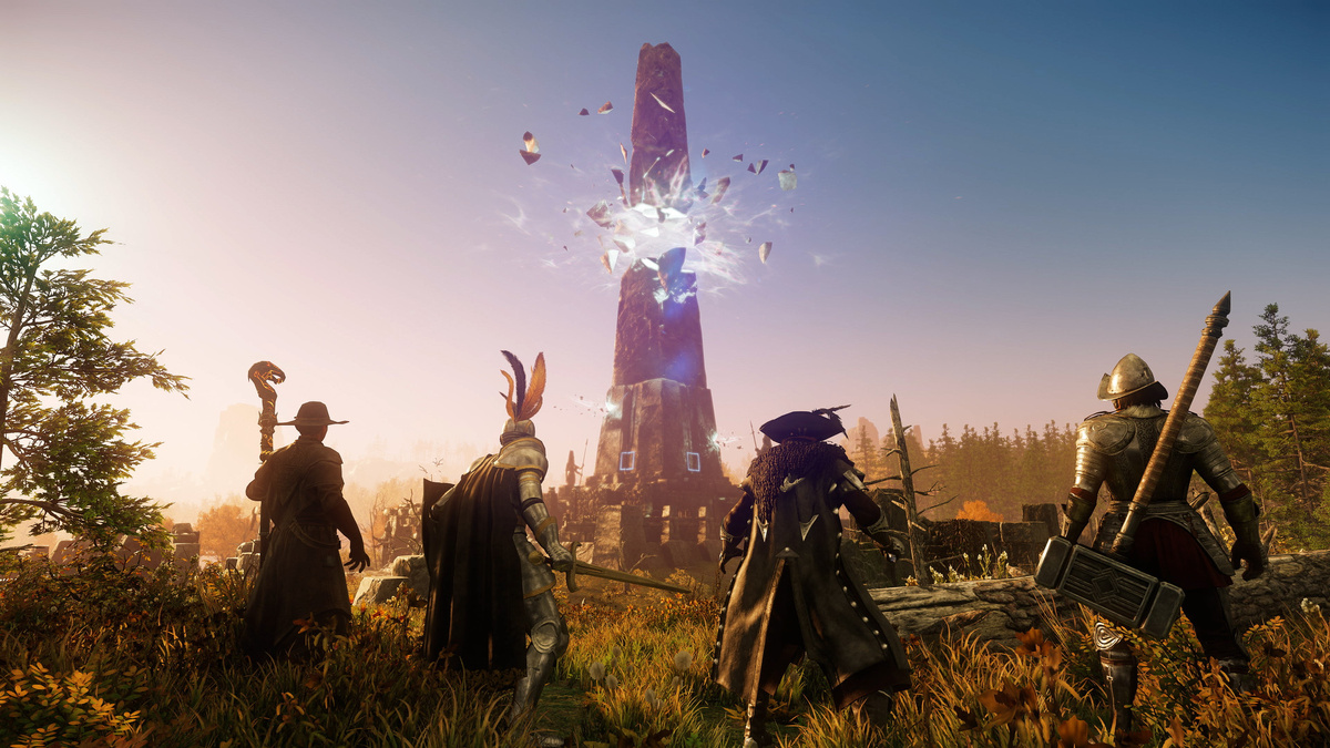 New World — это новая MMORPG от Amazon Games, которая начала свой путь с симулятора выживания, но затем не раз сменившая вектор развития. Игра предлагает полноценную нон-таргет боевую систему с блоками и перекатами, отличную графику и множество активностей, направленных на PvP и PvE. Игроки могут выполнять задания, прокачивать персонажей, участвовать в массовых сражениях с сотнями человек и проходить экспедиции — местные подземелья.