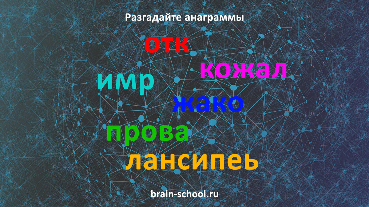 Анаграммы для мозга. Поиграем? | Блог тренировки мозга | Дзен