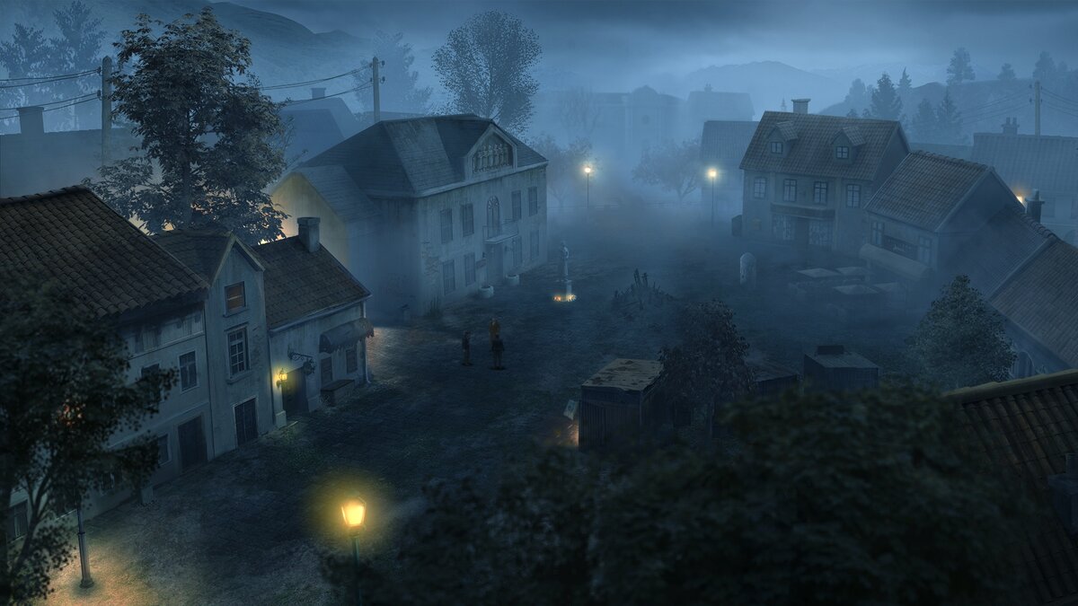 Туманный городок.