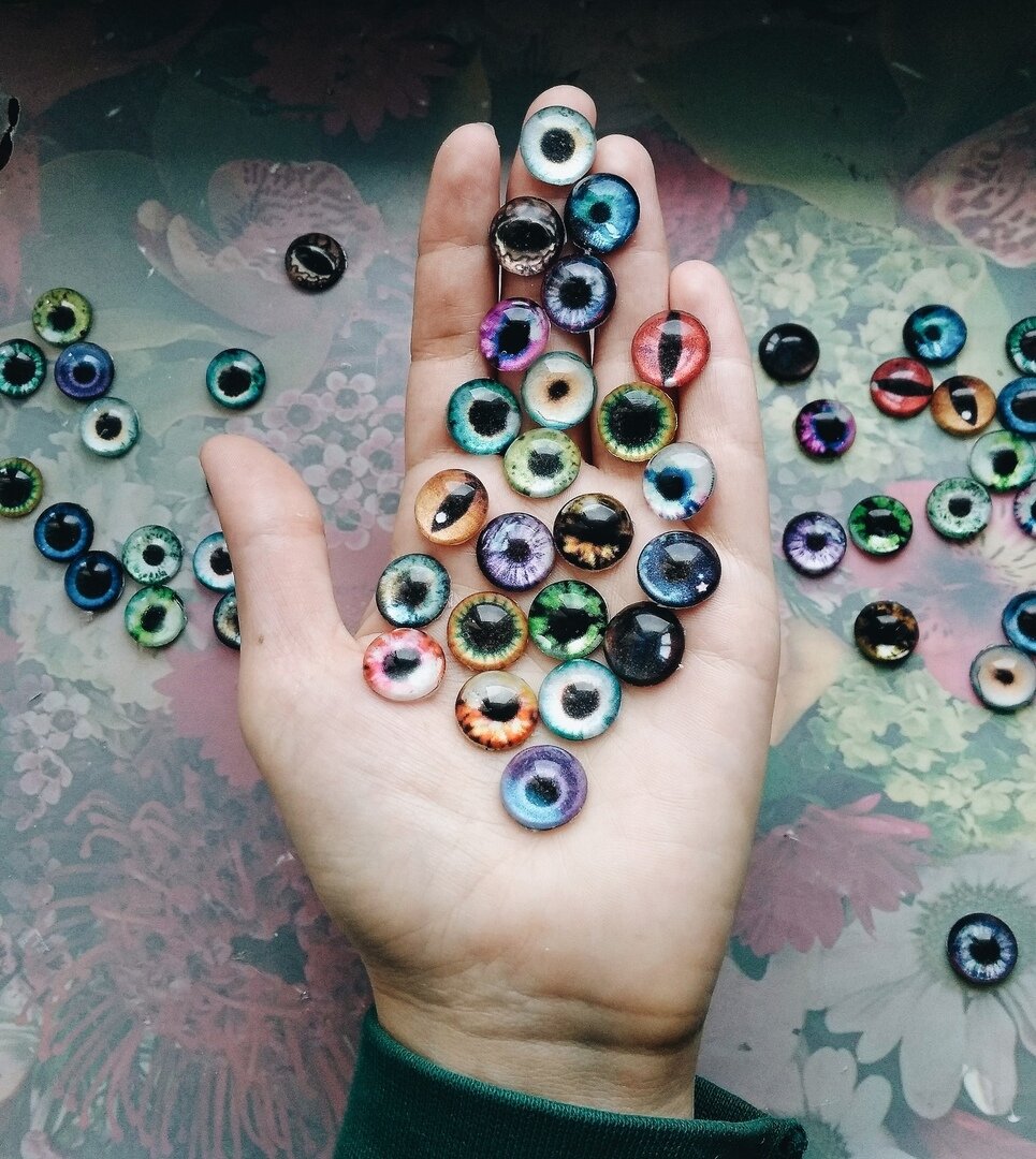 Стеклянные глазки ручной работы 