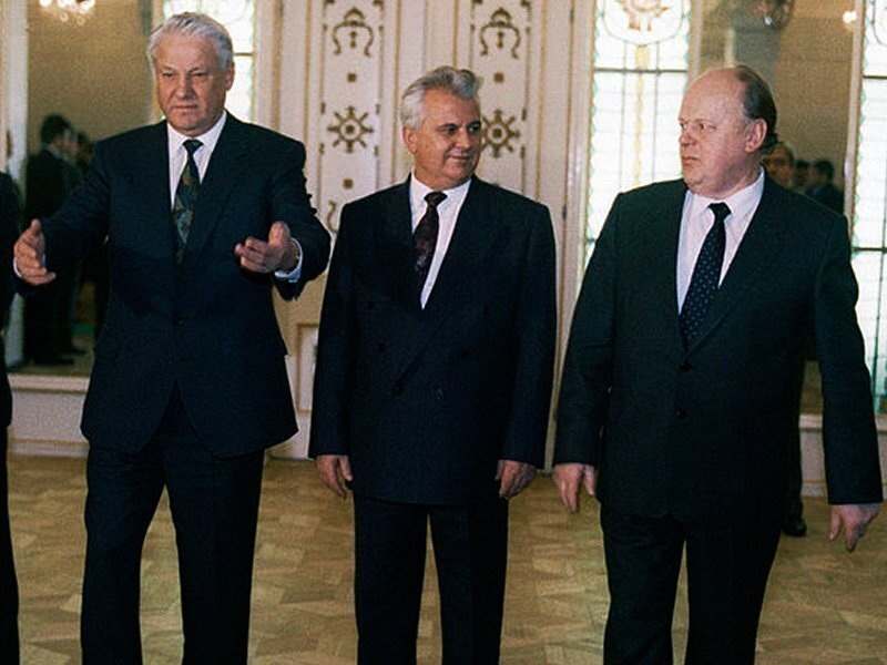Ельцин Кравчук и Шушкевич