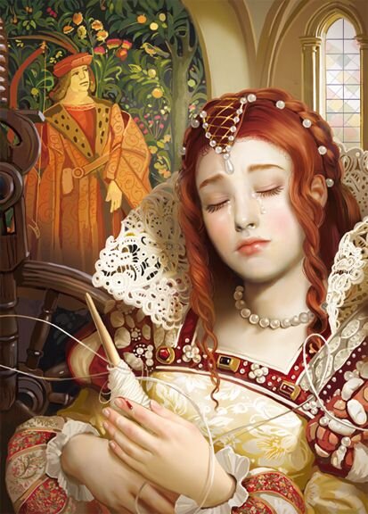 Спящая красавица. Иллюстрация Татьяны Дорониной